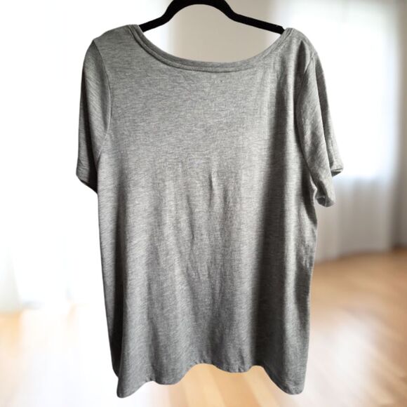 Lane Bryant T Shirt Top I Women's 18/20 I Gray Sequin Cat Tiger Animal NWT - Picture 3 of 8